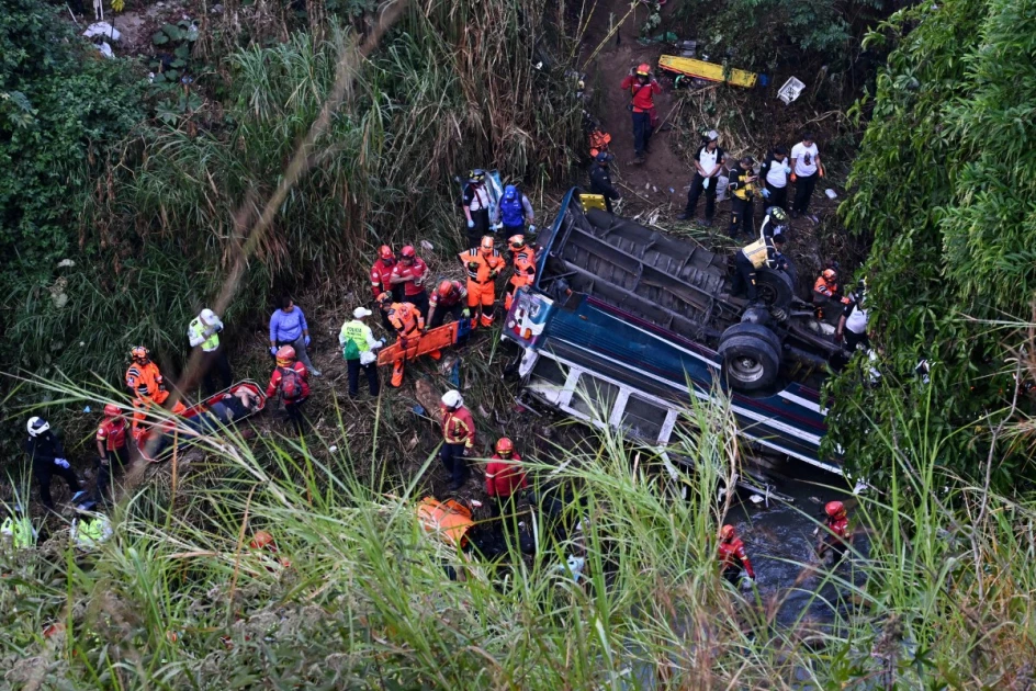 Bus plunges into Guatemala ravine, killing at least 31