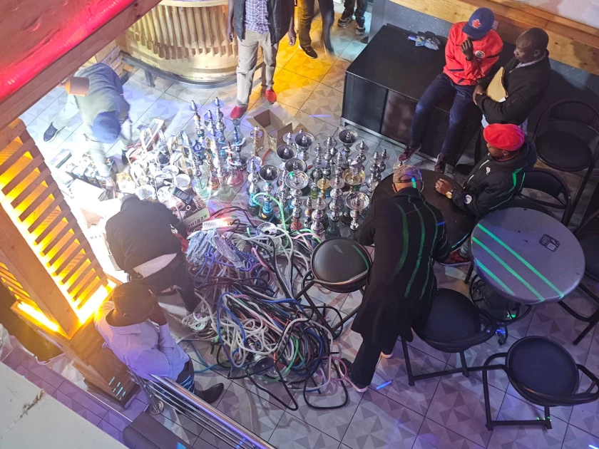 Two arrested, shisha products seized as NACADA raids Paris Lounge in Lang’ata