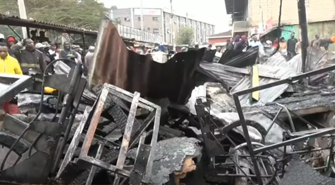 Limuru traders counting losses after fire guts down businesses