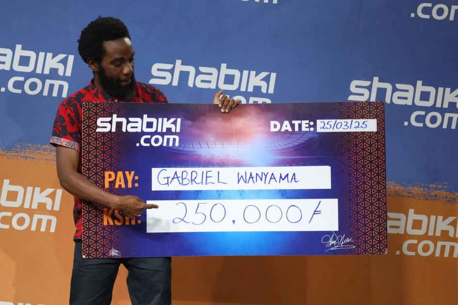 Nairobi-based Gabriel Wanyama, 28, wins 250K in Shabiki play