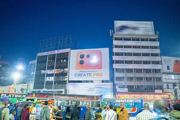 NOTE 60 Pro Billboard at Nairobi CBD opposite Kenya National Archives