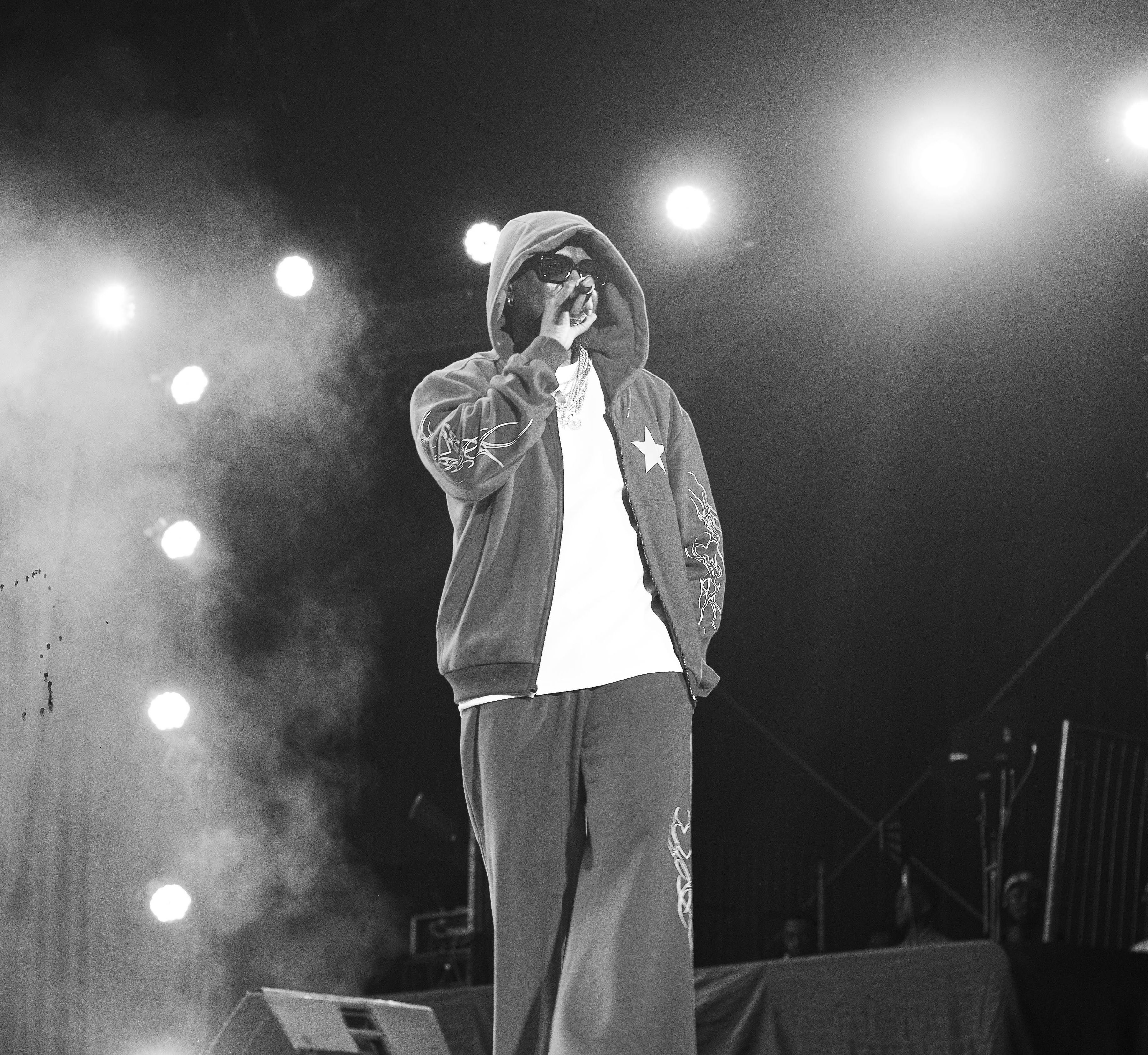 Nyashinski performing at The Showman Residency on April 5, 2026. PHOTO  EUGENE OMONDI | CITIZEN DIGITAL