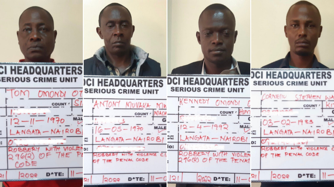 Four DCI officers arrested for robbery with violence