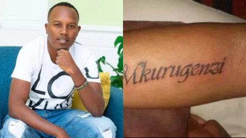 Fan tattoos comedian Abel Mutua's name on her arm: 'Mkurugenzi'