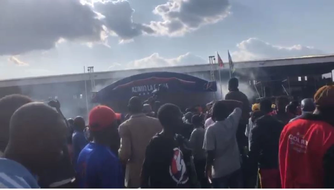 Martha Karua evacuated after teargas canister explodes at Azimio rally in Kisii