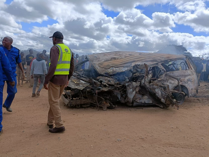 Six killed, 8 injured after gas cylinder explodes in matatu on Thika-Garissa highway