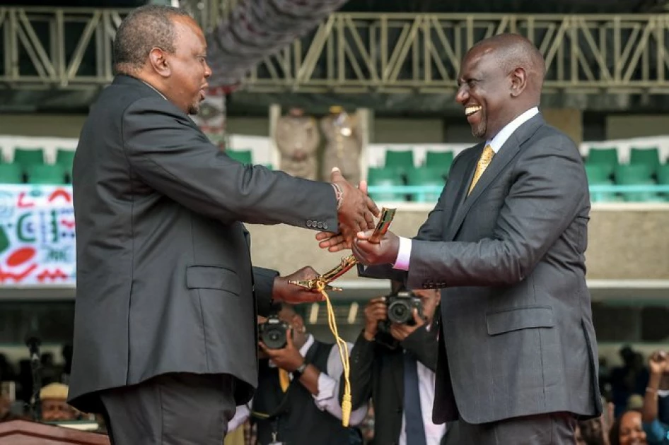 The Instruments of Power that Uhuru has handed over to President William Ruto