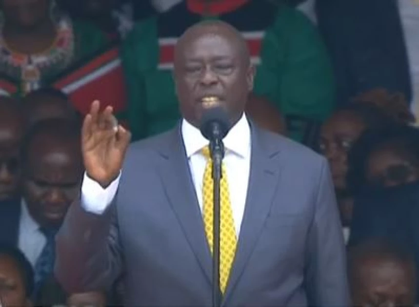 Gloves off as DP Gachagua fires at outgoing President Kenyatta in inauguration speech