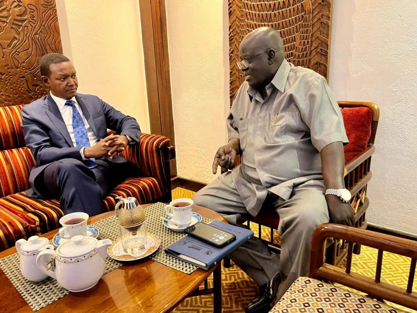 Foreign Affairs CS nominee Mutua meets Uganda High Commissioner amid Muhoozi's war tweets