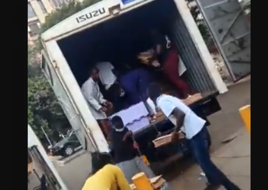 Why a lorry was seen transporting documents from Ardhi House