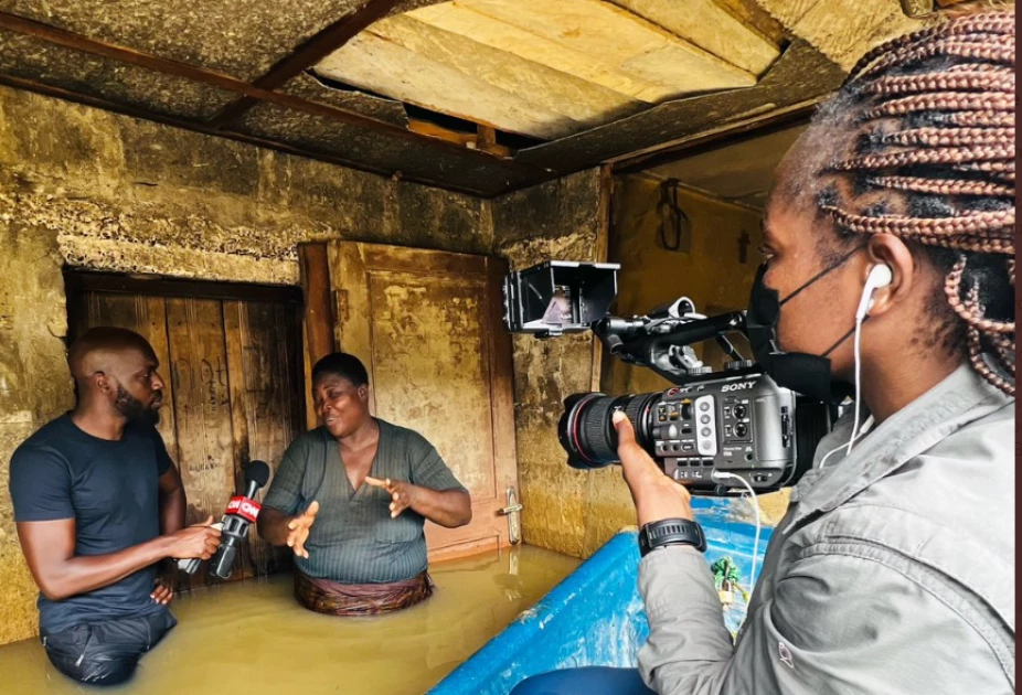 Larry Madowo's extreme floods reporting in Nigeria divides the internet