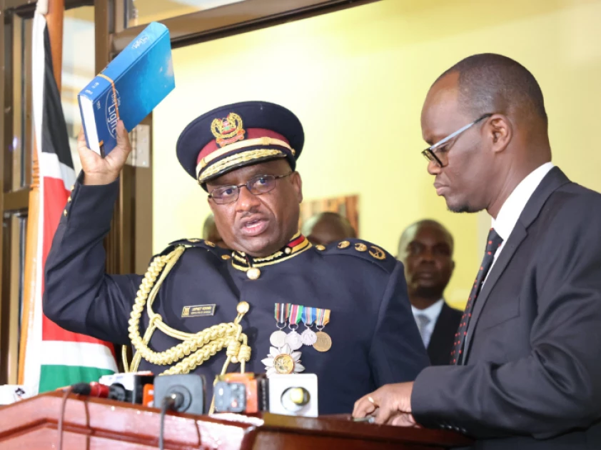 Japhet Koome sworn in as new Inspector General of Police