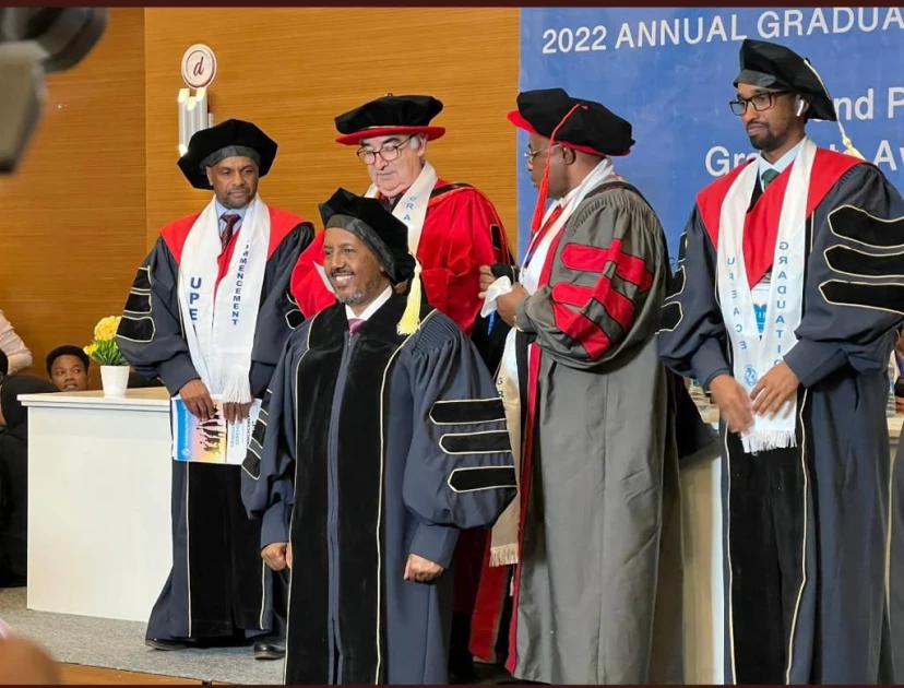 Somalia’s President Hassan Sheikh Mohamud conferred a PhD