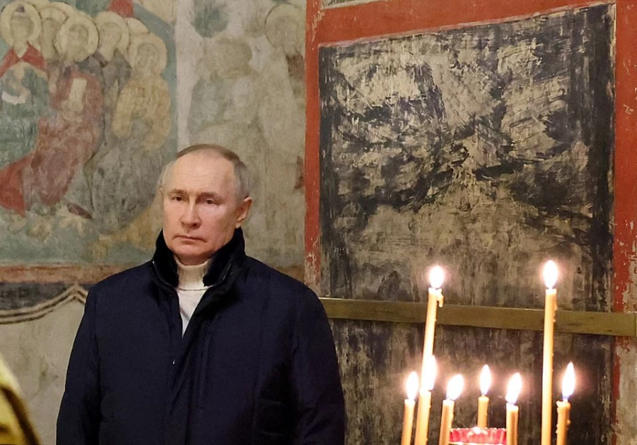 Putin praises Russian Orthodox Church for backing troops in Ukraine