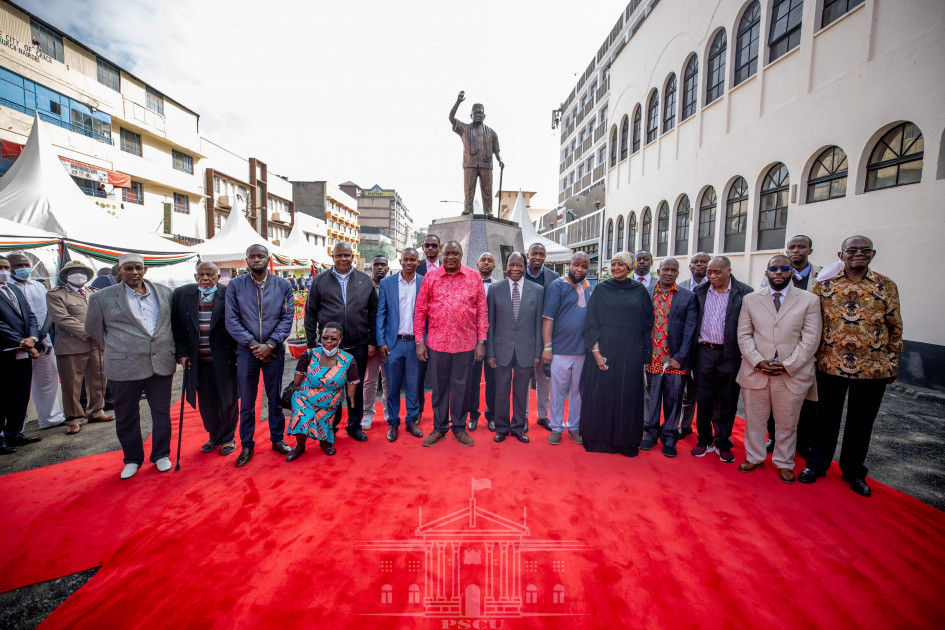 President Kenyatta unveils monument of freedom hero Ronald Ngala in Nairobi