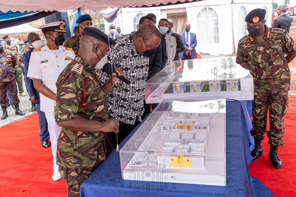 Uhuru unveils military housing project to be rolled out in Nairobi, Nakuru, Laikipia, Mombasa