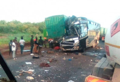 Four people killed after bus, lorry collide head-on at Manyani
