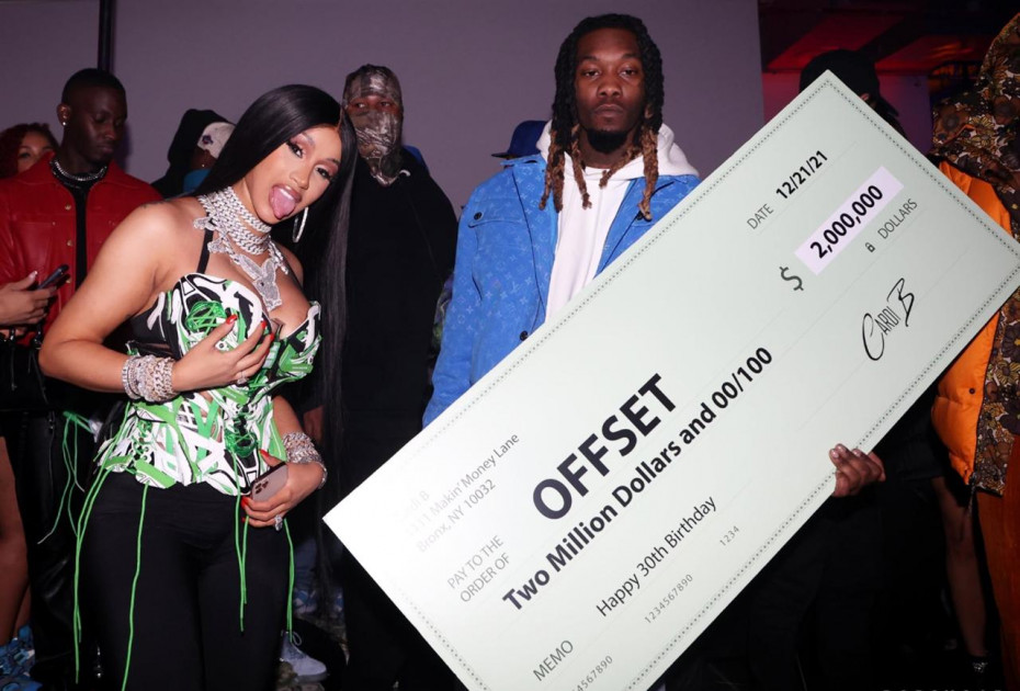 Marriage goals as Cardi B gifts husband Offset Ksh.226 million for his birthday