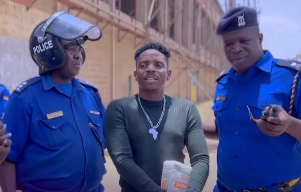 Eric Omondi arrested while distributing flour at City Stadium