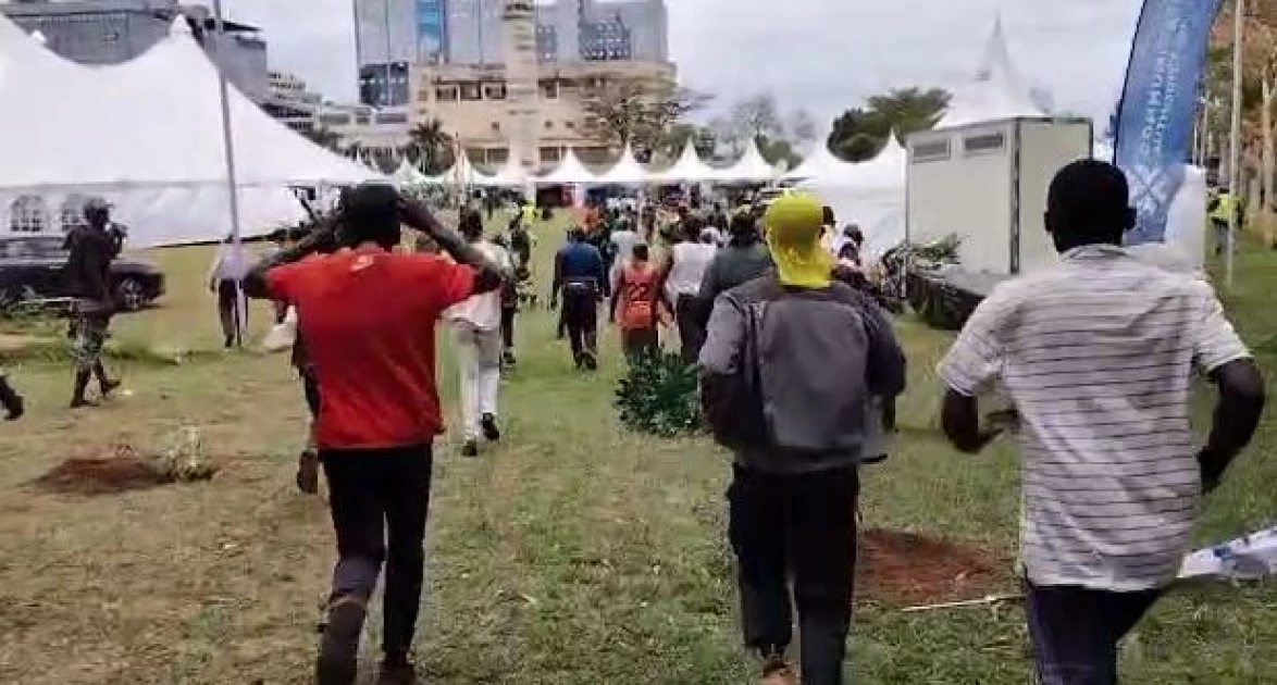 Kisumu: Azimio protestors disrupt Communications Authority event, eat food meant for guests