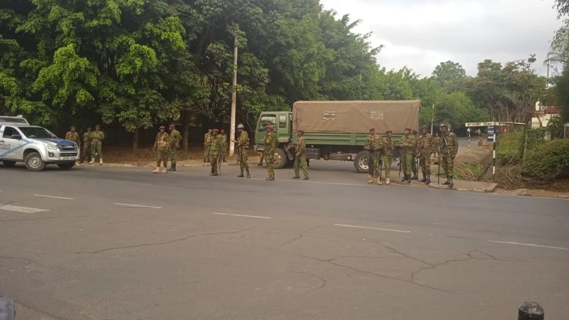 Security officers deployed in parts of Nairobi, roads leading to State House barricaded 