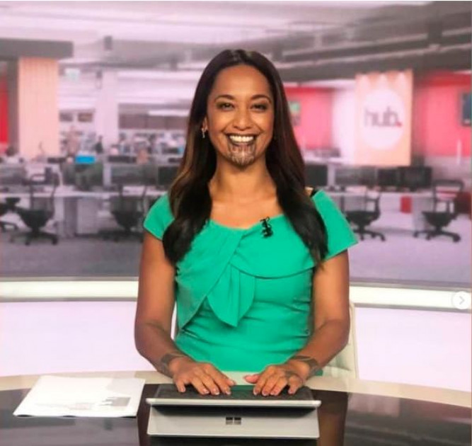 Māori journalist becomes first person with facial markings to present primetime news