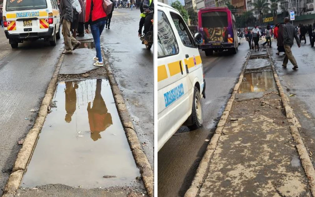 Nairobi CBD: Residents suffer as potholes fill with muddied rainwater