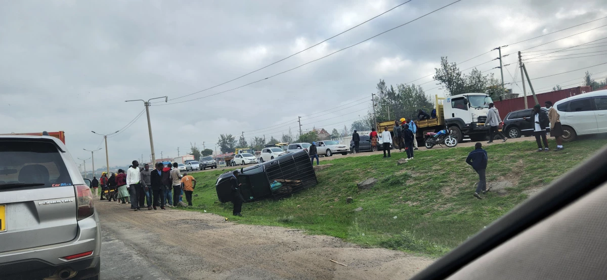 Traffic snarl up following morning accident on Mombasa Road