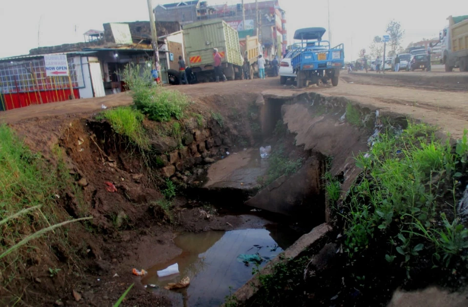 Gaping hole in Juja town is a disaster in waiting, residents warn