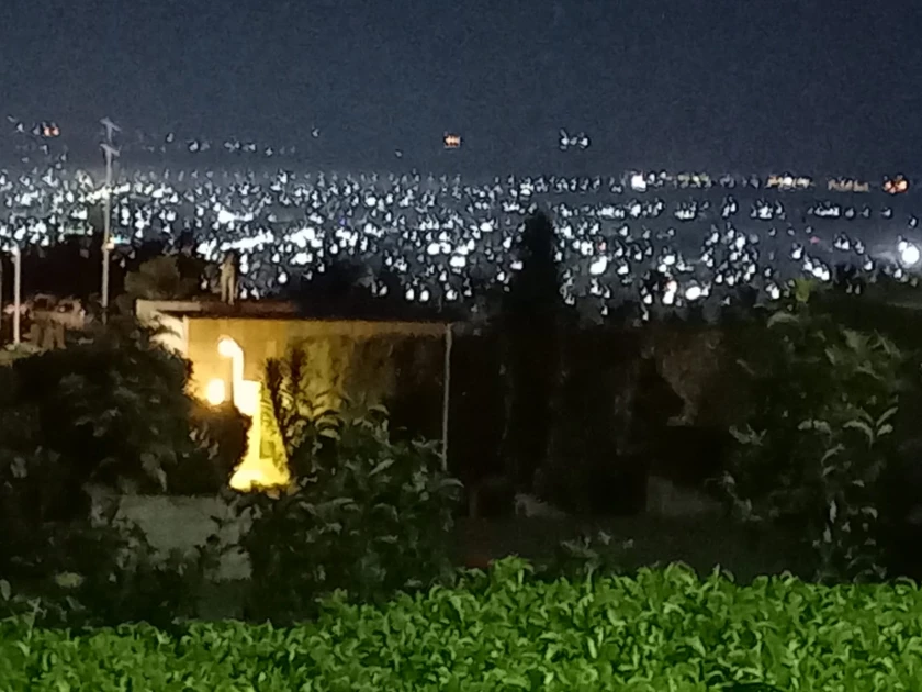 Bujumbura city at night, as seen from the presidential palace.