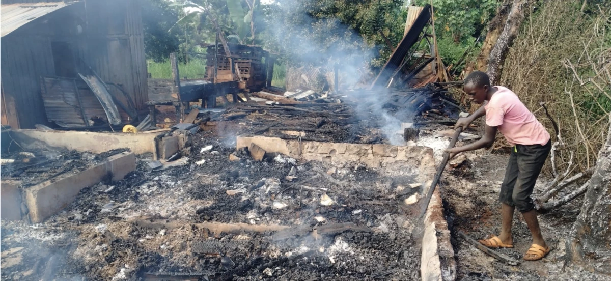 Embu family to spend night in the cold after fire destroyed their home