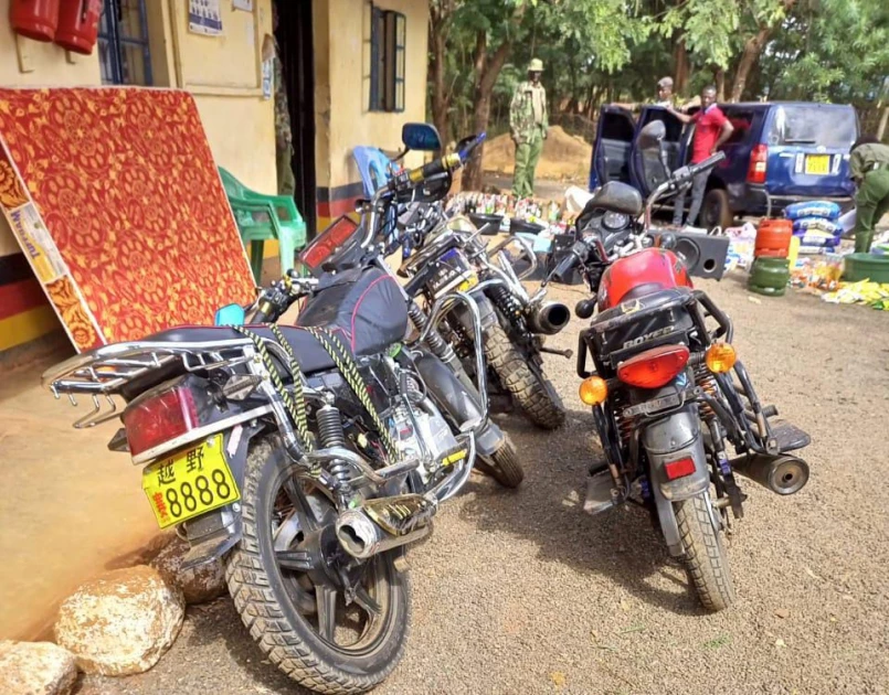 Kirinyaga: Police recover stolen gas cylinders, TVs, and motorcycles