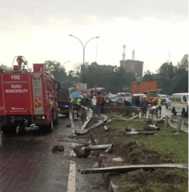 Two people feared trapped after truck plunges into Ruiru river