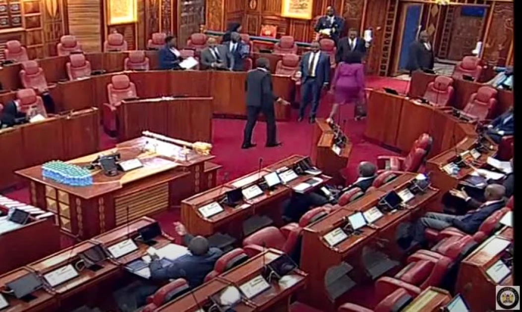 Azimio Senators stage walkout after Speaker Kingi denies motion to grill Moses Kuria on media attacks