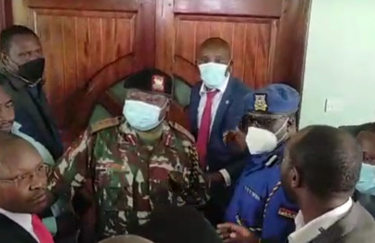 Chaos at Nyandarua County Assembly as MCAs clash after Speaker Wahome denied entry